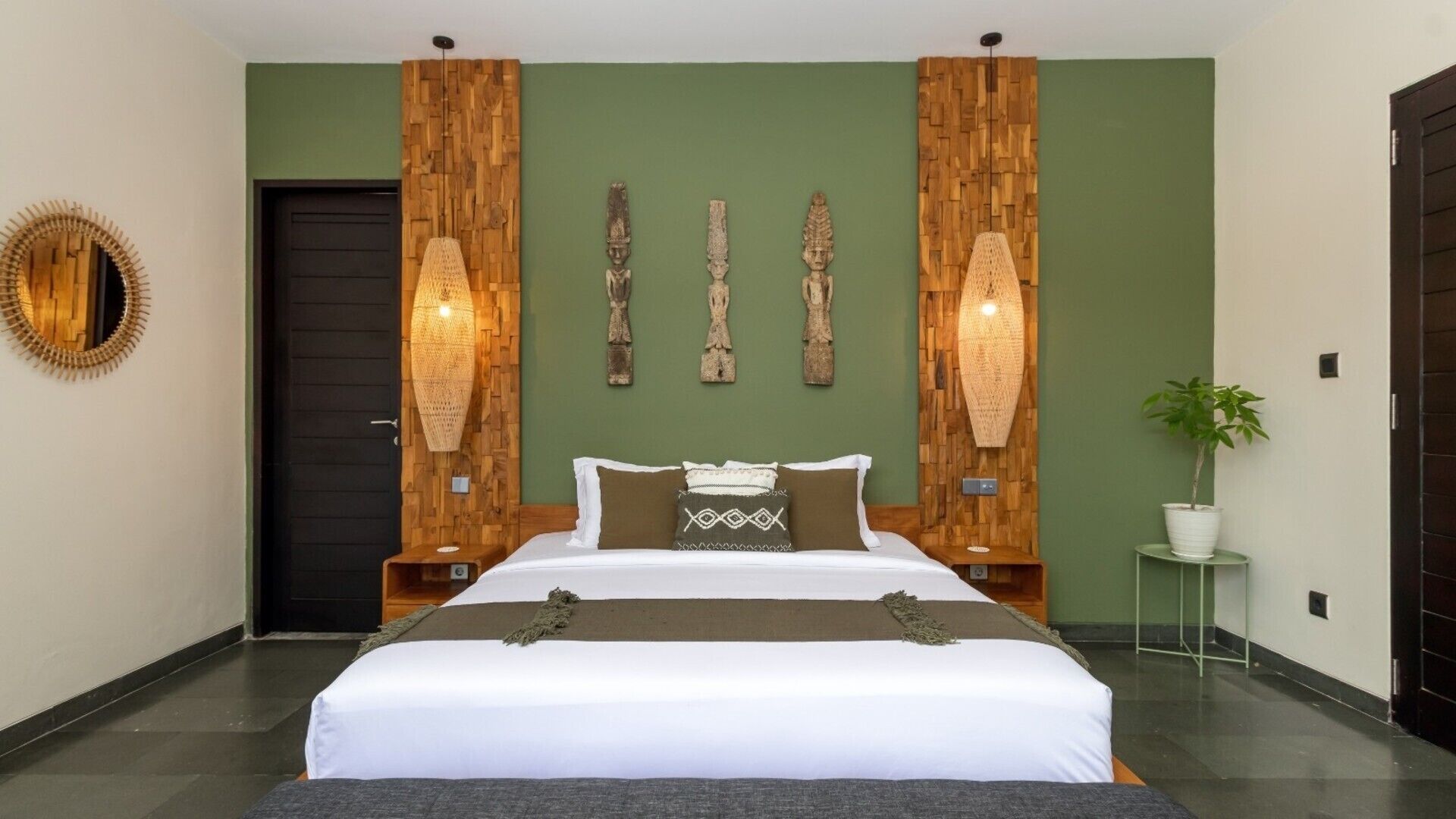 ヴィラ (4 Bedrooms) | 1 室のベッドルーム、ノートパソコン用作業スペース、ベッドシーツ