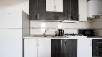 Terrace Apartment, 1 Bedroom, City View | Private kitchen | Fridge, oven, stovetop, coffee/tea maker