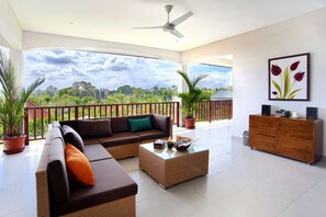 Villa (5 Bedrooms) | Living area | Flat-screen TV - Luxury Villa in Bali near Beach, Bali Villa 2054 (Canggu)