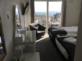 Double Room with Sea View & Balcony | Iron/ironing board, free WiFi, bed sheets