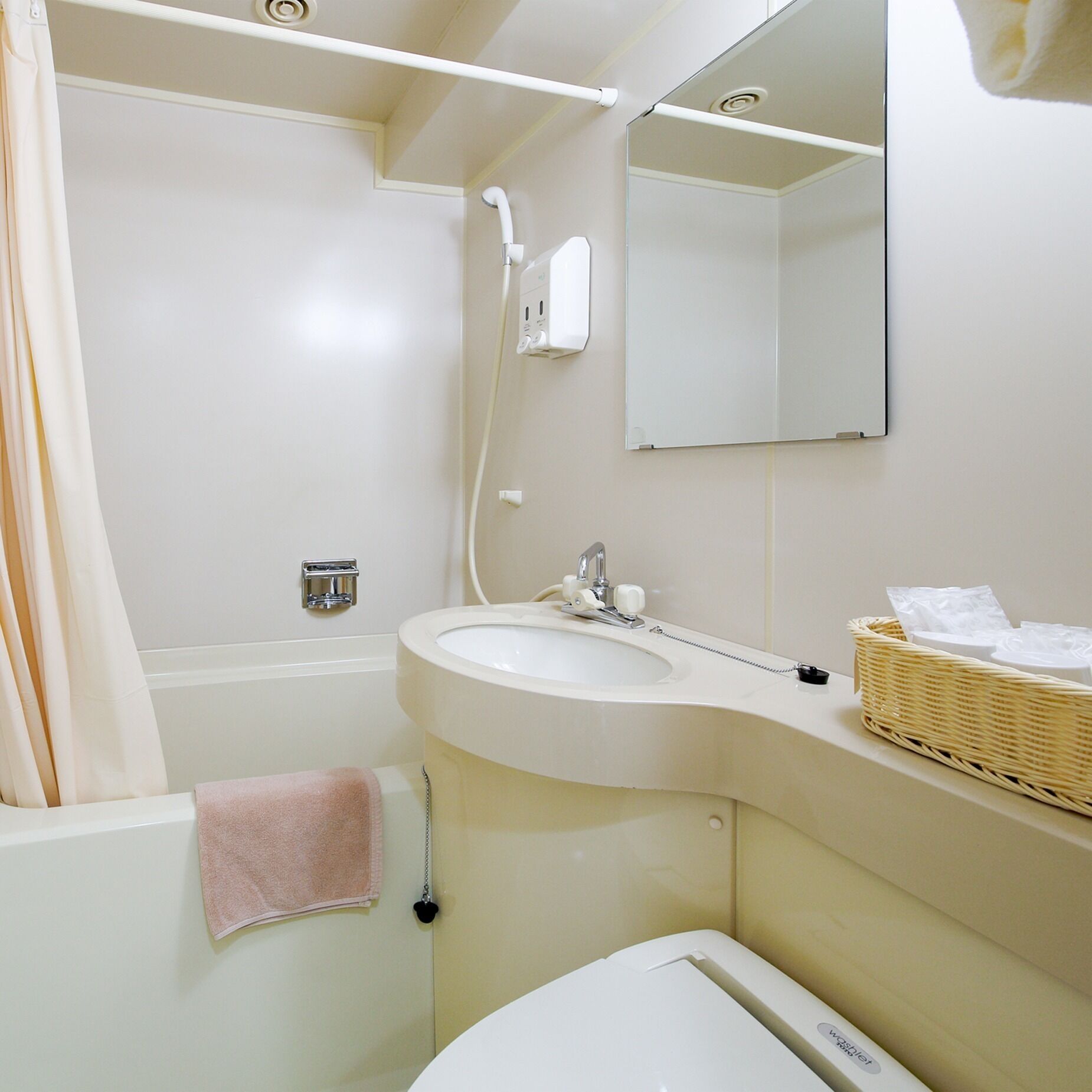 Hair dryer, towels