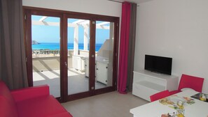 Apartment, 2 Bedrooms, Pool Access, Sea View | Living room - Affittimoderni Castelsardo Incanto - Csso15 (Castelsardo)