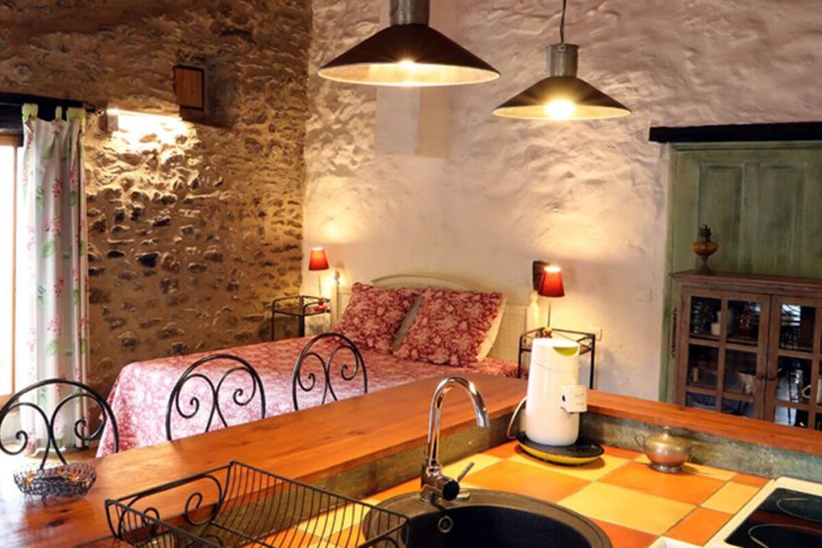 Studio (Les Trois Becs) | Living area | Flat-screen TV, DVD player