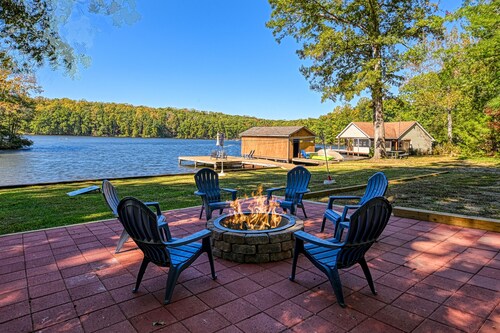 Lakefront home w/secluded cove, deep water dock, plenty of space