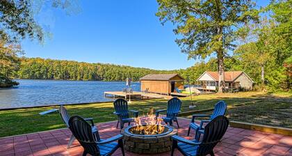 Lakefront home w/secluded cove, deep water dock, plenty of space