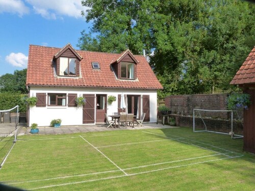 Vue sur le terrain (2 chambres, 7 couchages)