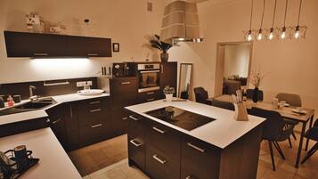 Appartement, salle de bains privée (Erdgeschoss) | Cuisine partagée