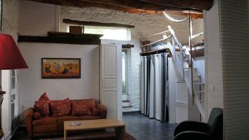 Télévision, table de tennis de table, livres