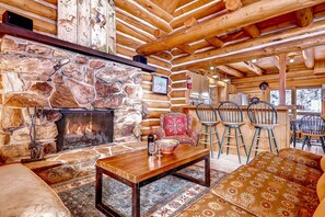 TV, fireplace, DVD player