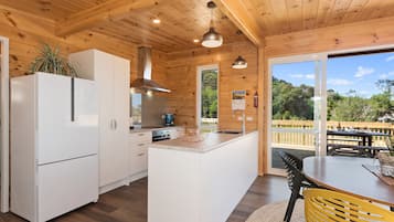 Fridge, microwave, dishwasher, coffee/tea maker