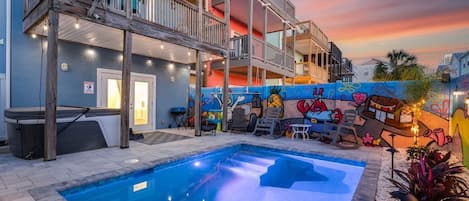 A heated pool