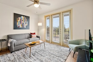 Family Apartment, 2 Bedrooms, 2 Bathrooms (Self Check-in with Virtual Front Desk) | Living room | 49-inch Smart TV with digital channels, TV, Netflix