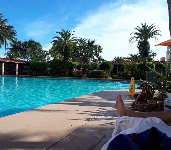 A heated pool