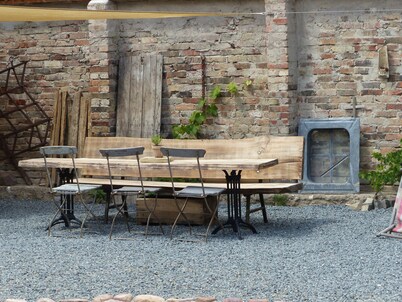 Escalera de ganso: casa de vacaciones romántica de ensueño con terreno para uso individual