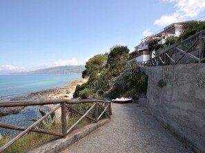 Vista a la playa o el mar