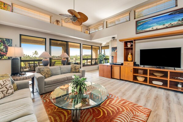 TV, DVD player, books