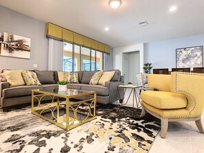 Ferienhaus, Mehrere Betten | Wohnzimmer