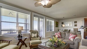 Condo, 3 Bedrooms | Living room | 36-inch TV with cable channels, DVD player - Calypso Cottage (Galveston)