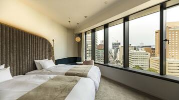 Deluxe Room, 2 beds, Panoramic City View, Non Smoking | Down comforters, blackout drapes, free WiFi, bed sheets