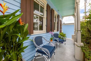 Terrace/patio - "Blu" a Grand, three-bedroom, two-bath, home with a heated pool in old-town KW (Key West)