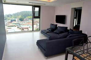 Condo, 2 Bedrooms (C-301) | Living room | Flat-screen TV - 1872 Pangsion (Busan)