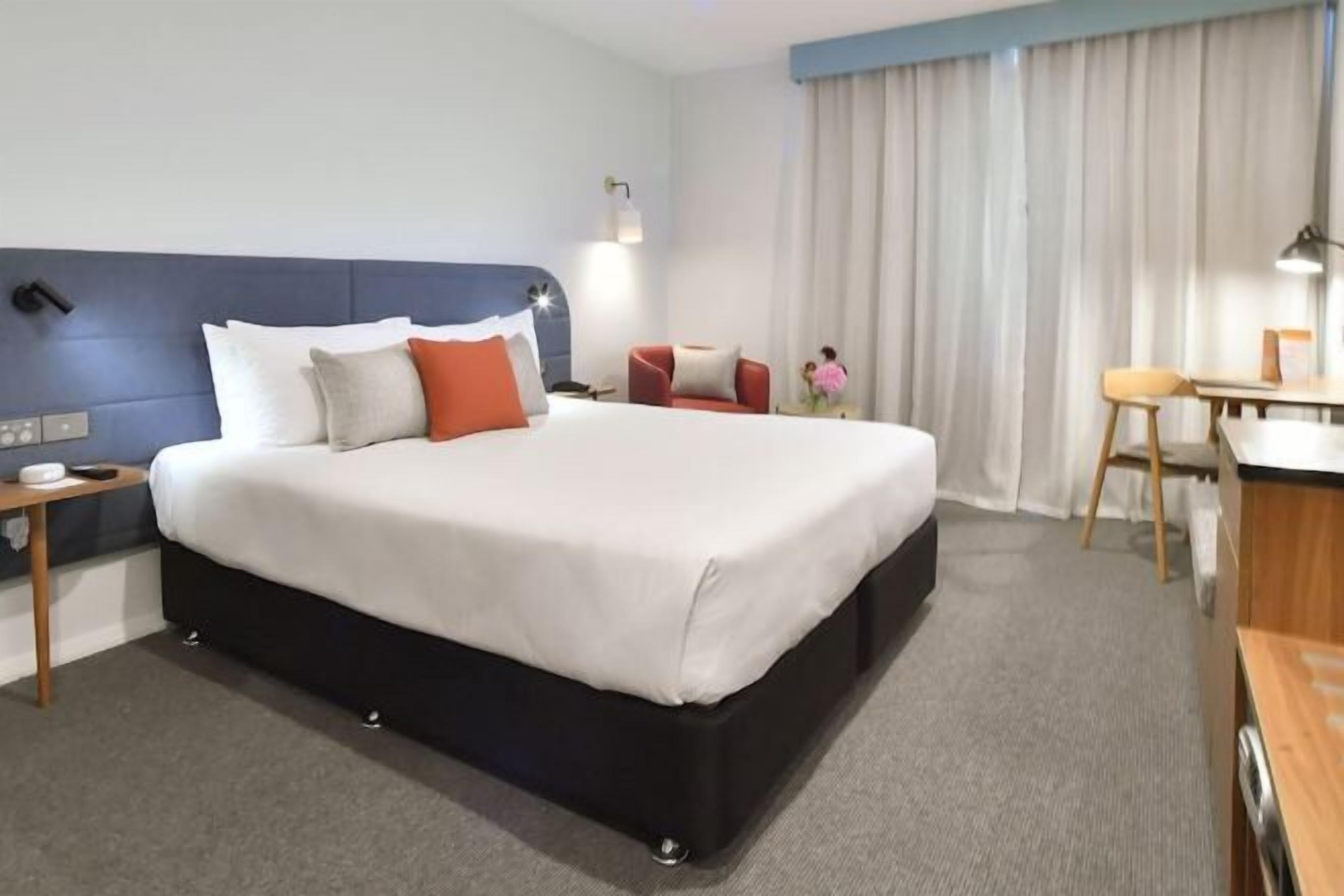 In-room safe, desk, laptop workspace, blackout drapes