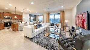 Familienvilla, zum Garten hin | Wohnzimmer