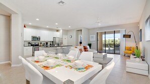 Family Villa, Garden Area | Private kitchen | Stovetop, dishwasher, cookware/dishes/utensils