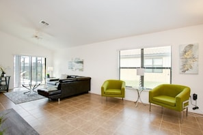 Family Villa, Garden Area | Living room | Flat-screen TV, video-game console