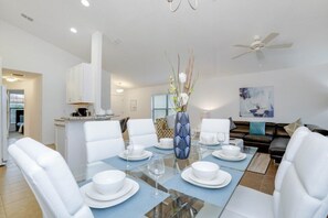 Family Villa, Garden Area | Private kitchen