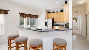 Family Villa, Garden Area | Private kitchen