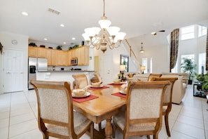 Family Villa, Garden Area | Private kitchen