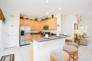 Family Villa, Garden Area | Private kitchen