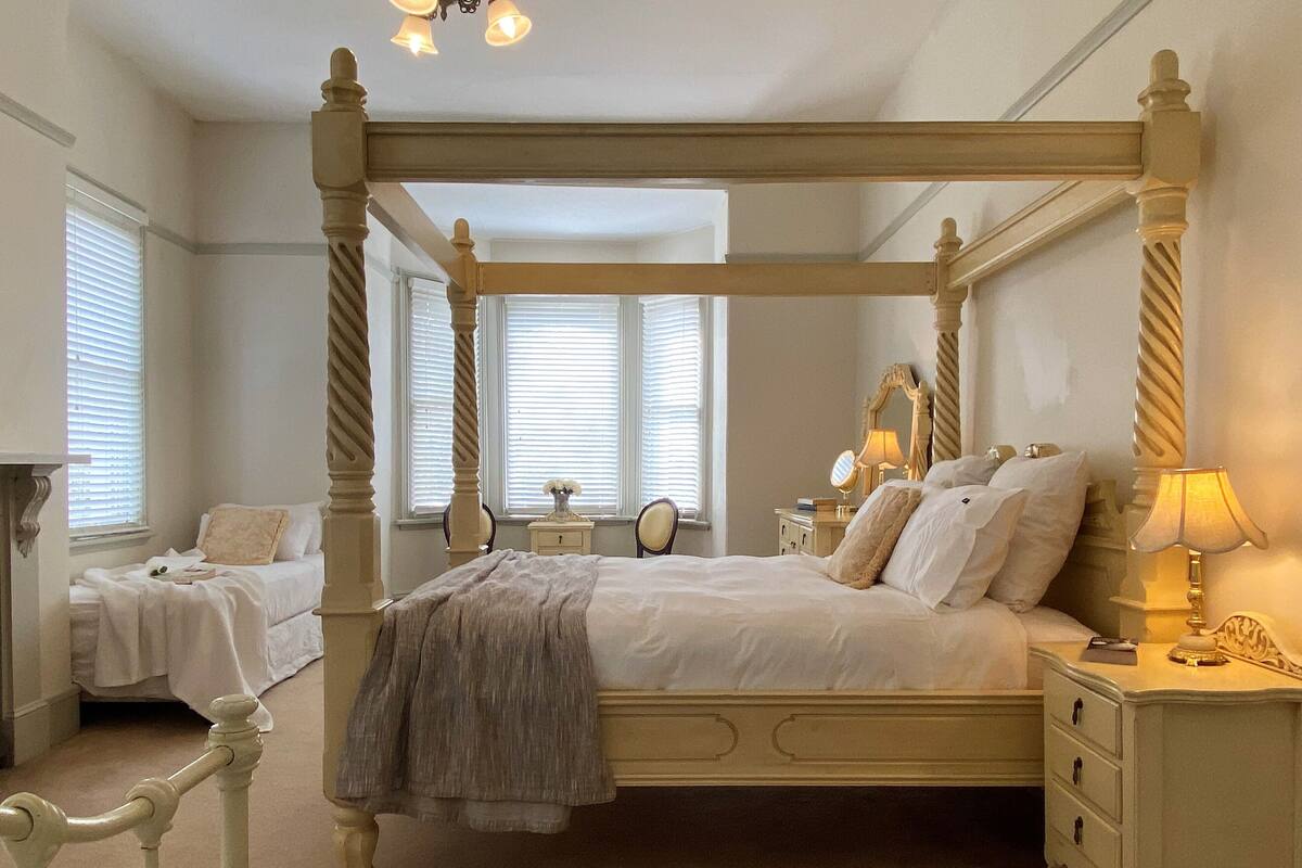 Premium bedding, down duvets, individually decorated