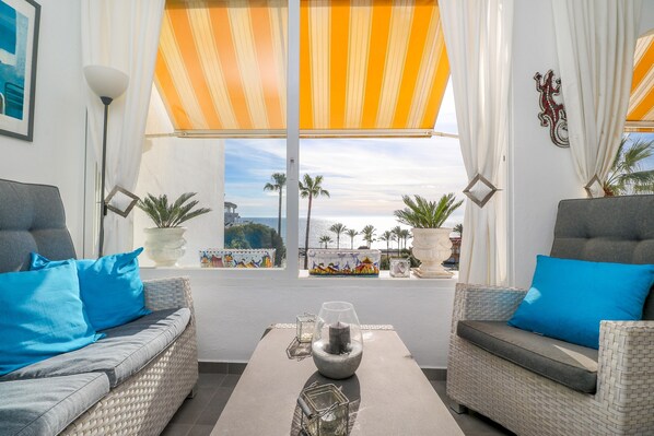 Apartment, 2 Bedrooms, Terrace, Sea View | Beach/ocean view