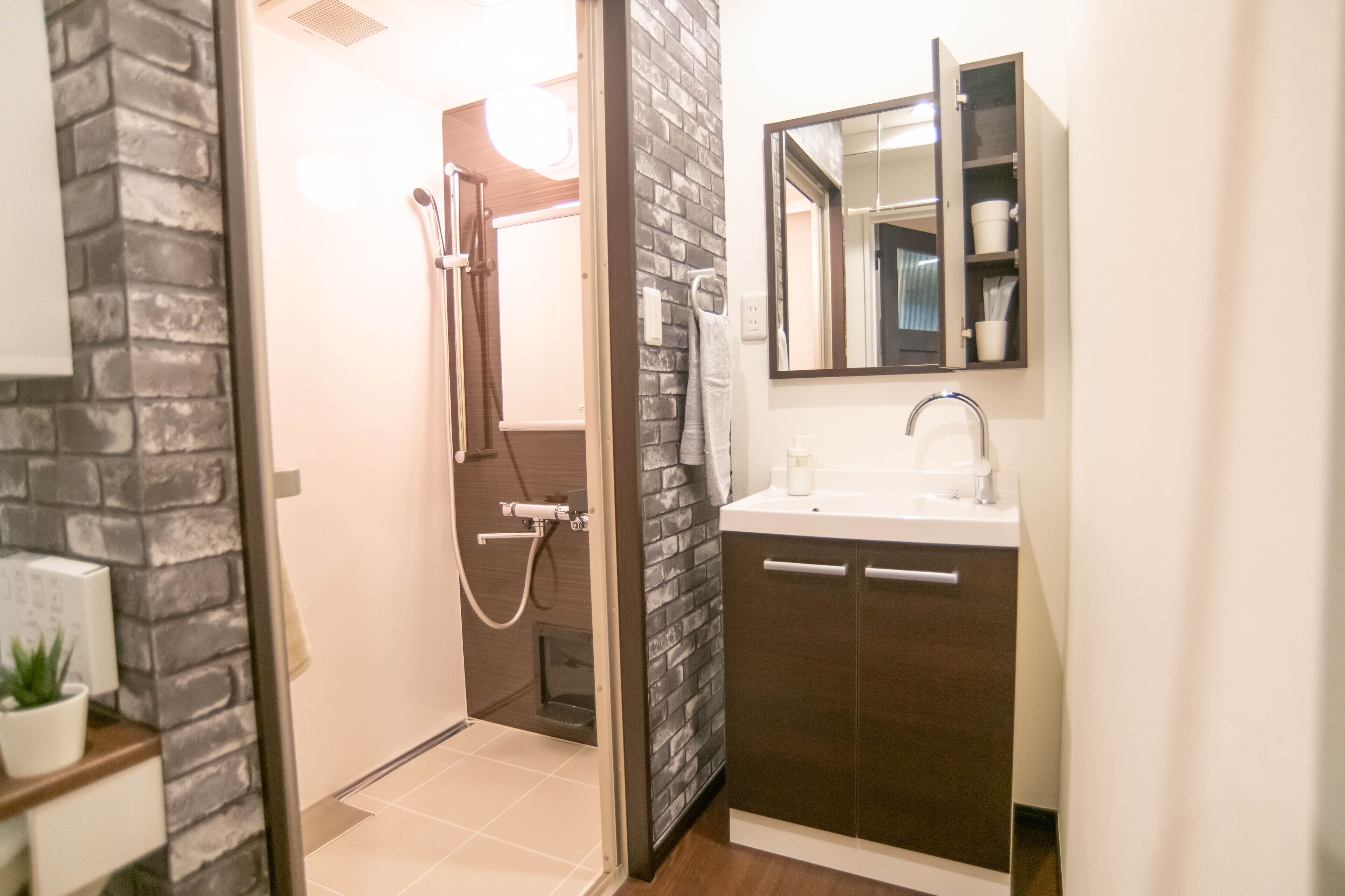 Apartment | Bathroom | Shower, free toiletries, hair dryer, slippers