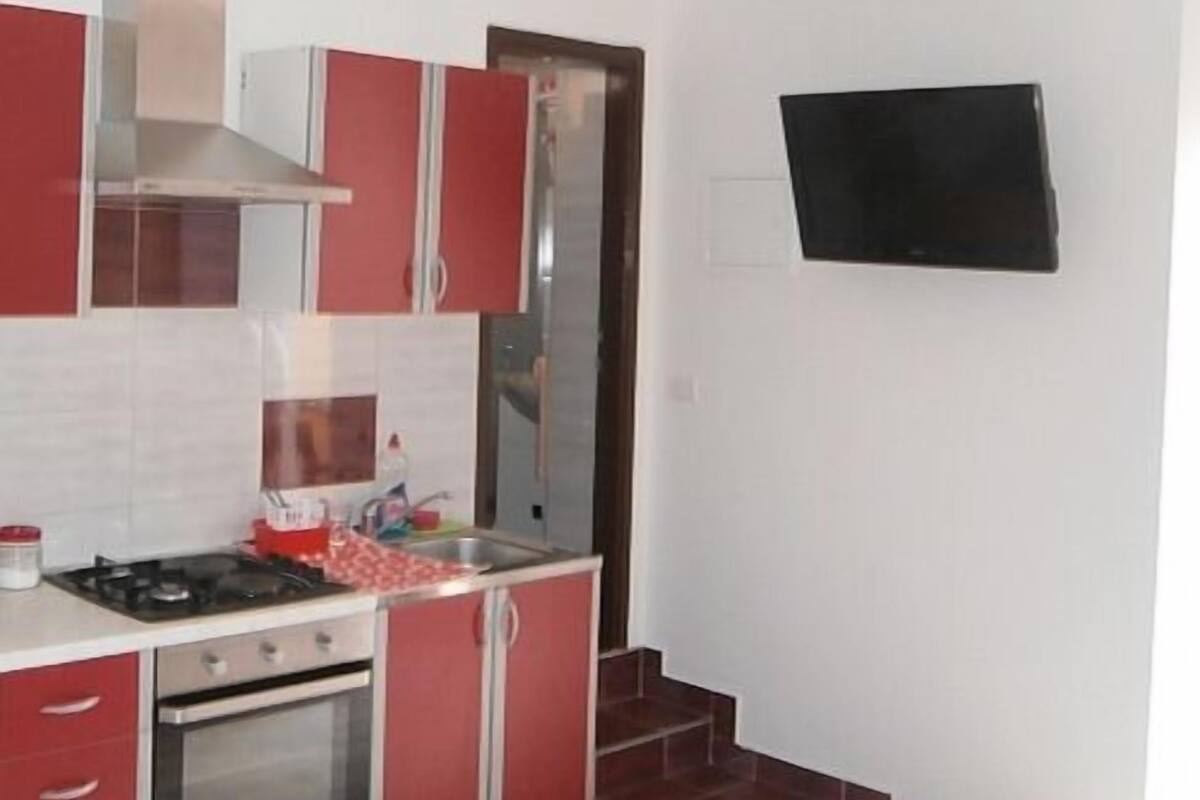 Estúdio | Cozinha privada | Geladeira, fogão, cooktop, chaleira elétrica