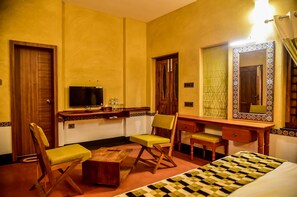 Family Room | Living area | 28-inch TV with cable channels - Chembra Adobe (Vythiri)