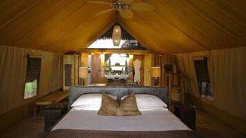 Safari tents | Premium bedding, in-room safe, desk, free WiFi