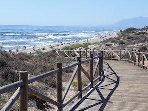Vlak bij het strand