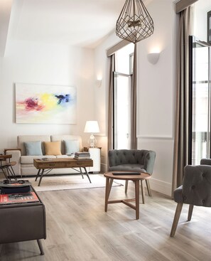 Suite monolocale Design, balcone | Biancheria da letto di alta qualità, una cassaforte in camera