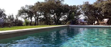 Outdoor pool, a heated pool