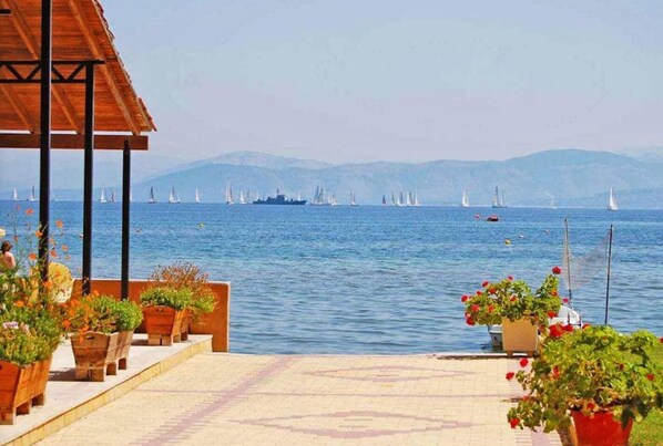 鄰近海灘、海灘小屋、躺椅、遮陽傘