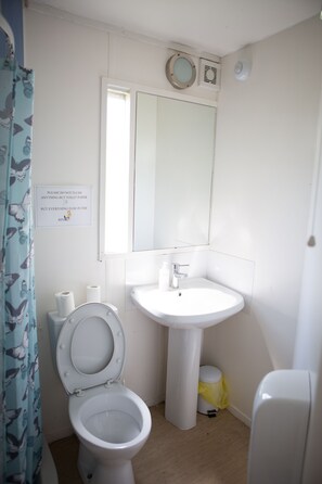 Ducha, secador de pelo y toallas