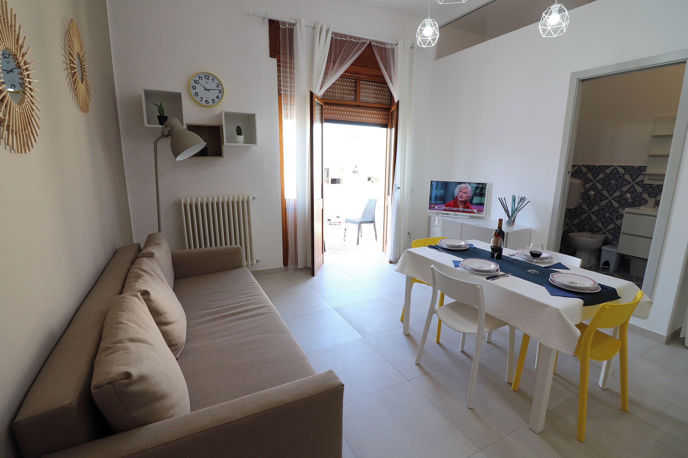 Ferienhaus, 1 Schlafzimmer, Balkon, Stadtblick | Esszimmer