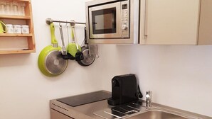Apartment, Balkon (Berghex) | Eigene Küche | Wasserkocher mit Kaffee-/Teezubehör, Kühlschrank, Mikrowelle, Herdplatte