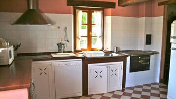 Een magnetron, een oven, een vaatwasser