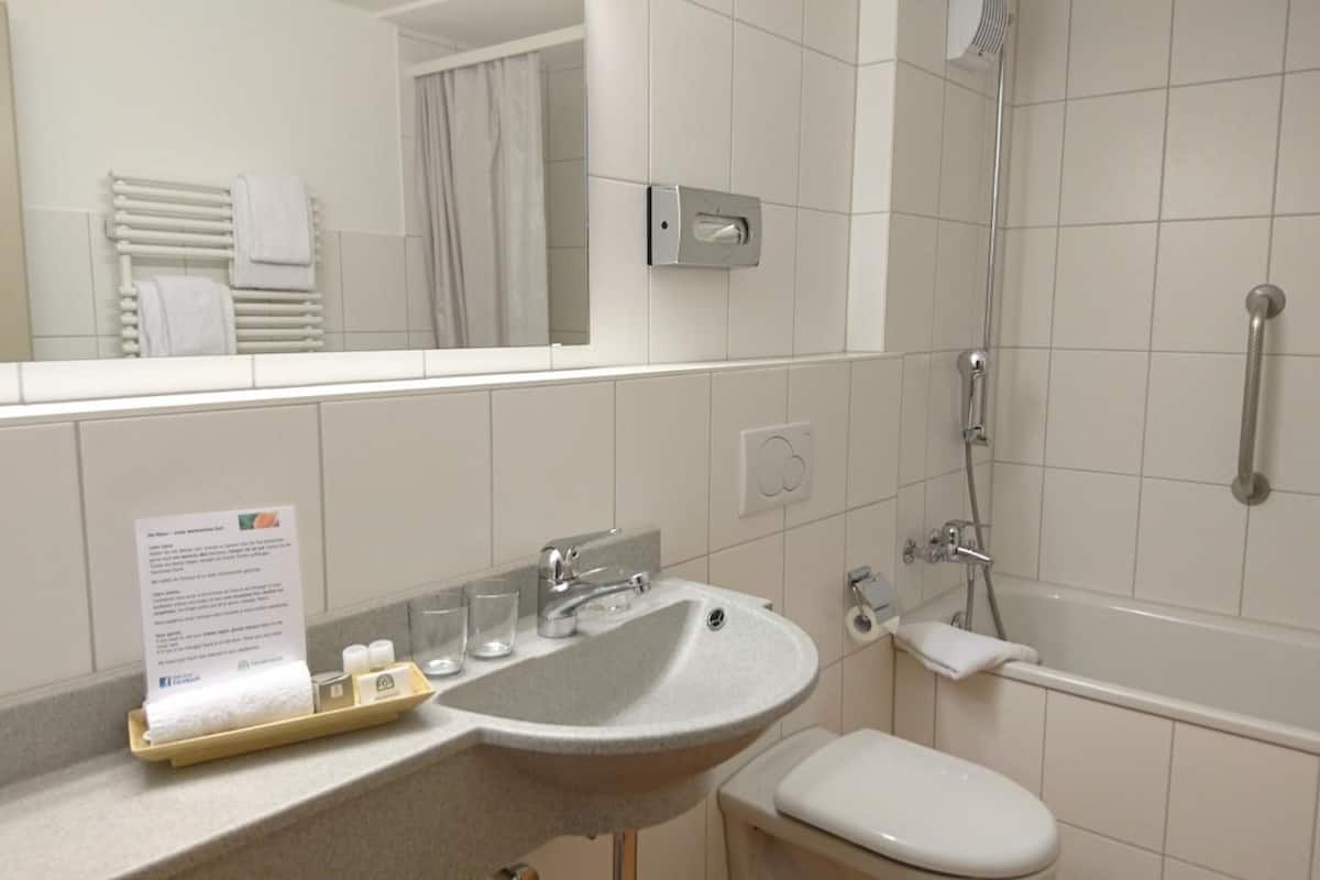 free toiletries, hair dryer, towels, soap