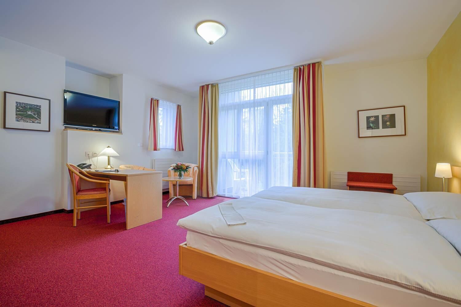 individually furnished, desk, laptop workspace, blackout curtains