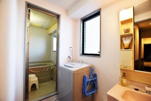 Hair dryer, soap, shampoo